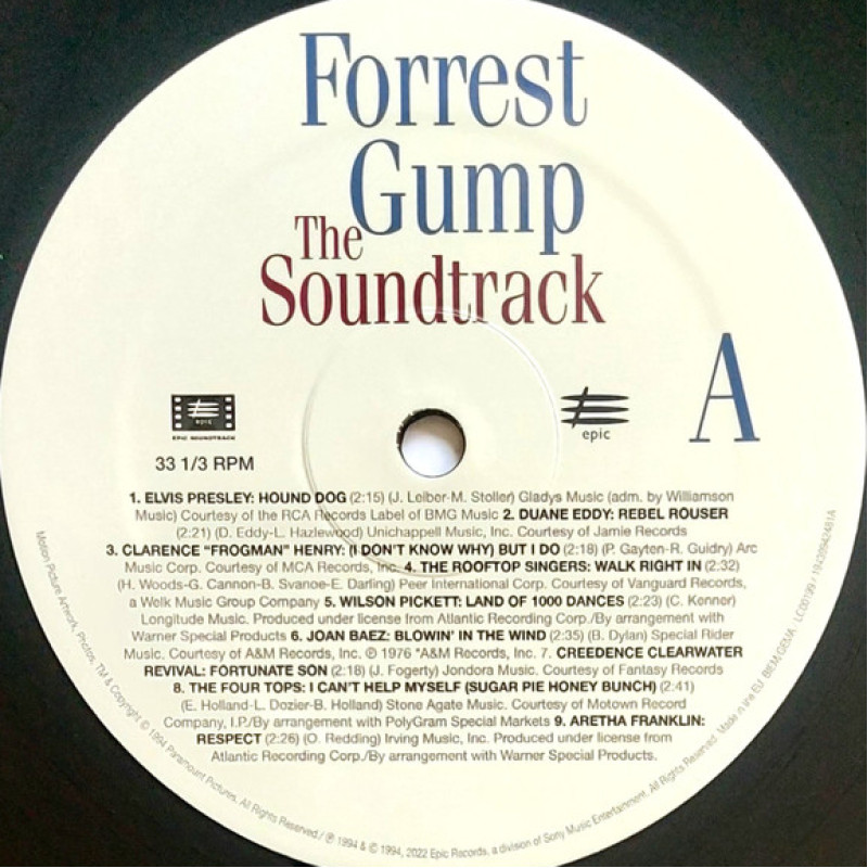 Вінілова платівка  Various - Forrest Gump (The Soundtrack) (Vinyl, LP, Compilation, Reissue, Stereo)
