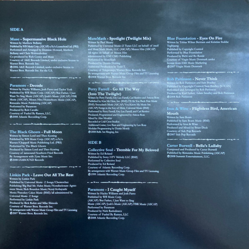 Вінілова платівка  Various - Twilight (Original Motion Picture Soundtrack) (Vinyl, LP, Compilation, Reissue)