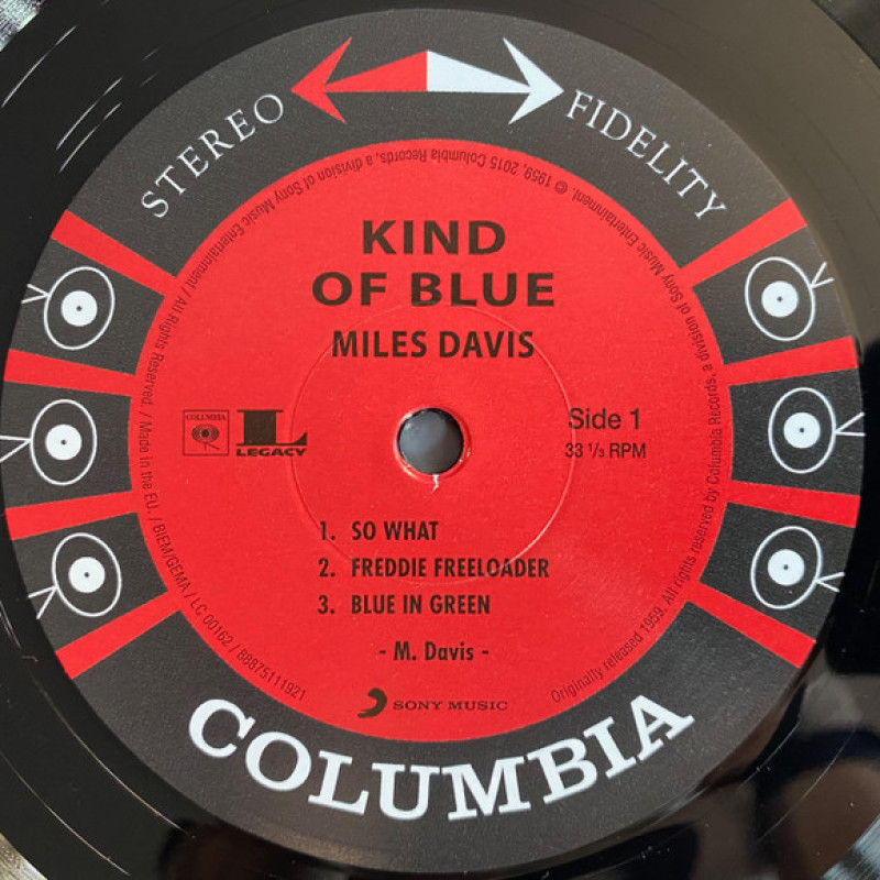 Вінілова платівка  Miles Davis - Kind Of Blue (Vinyl, LP, Album, Reissue, Stereo)