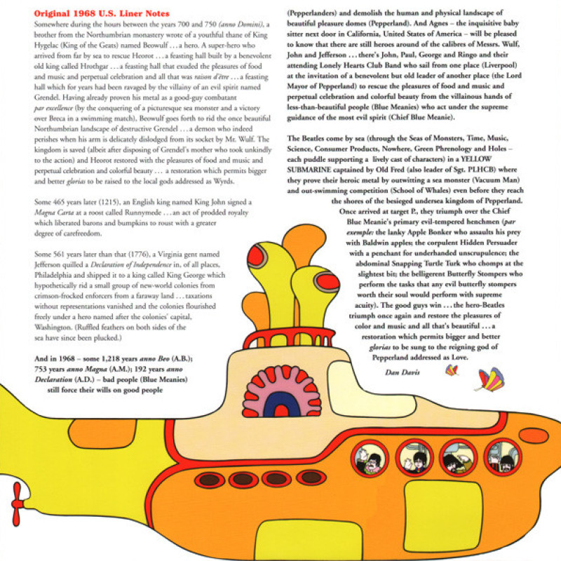 Вінілова платівка  The Beatles - Yellow Submarine (Vinyl, LP, Album, Reissue, Remastered, Stereo)