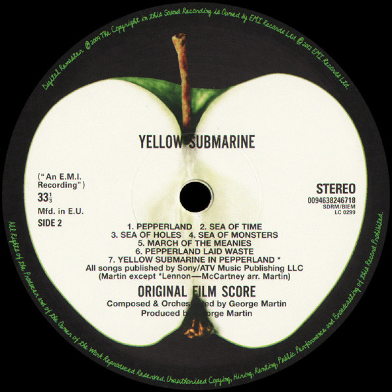 Вінілова платівка  The Beatles - Yellow Submarine (Vinyl, LP, Album, Reissue, Remastered, Stereo)