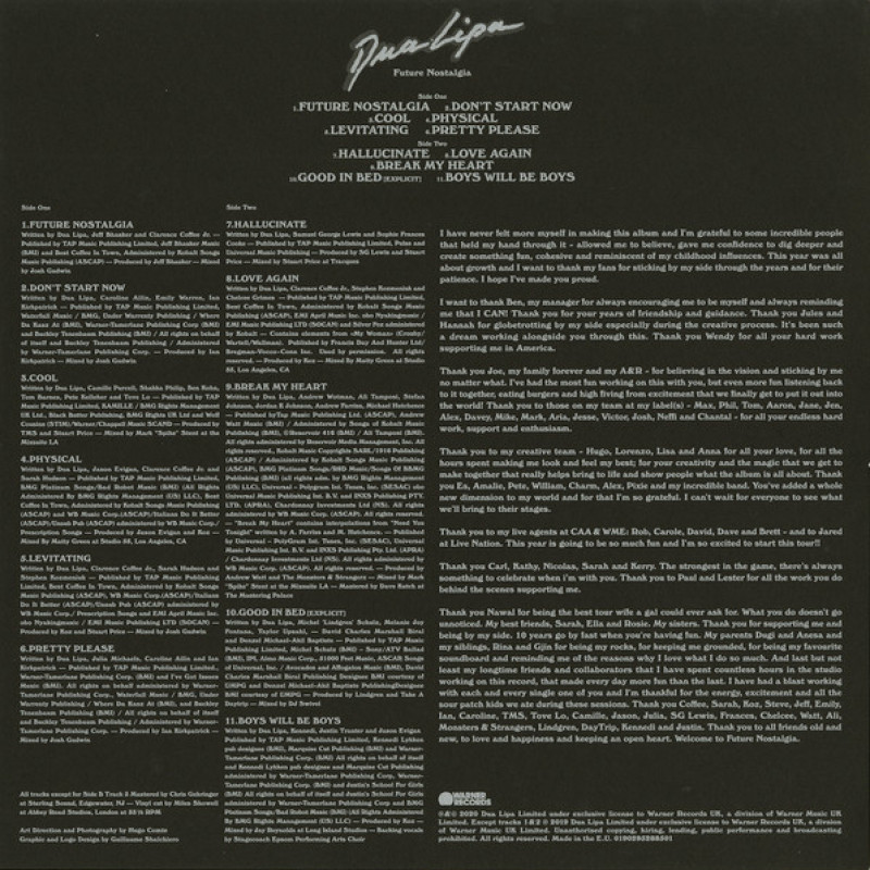 Dua Lipa - Future Nostalgia (USA & Europe 27 Mar 2020)