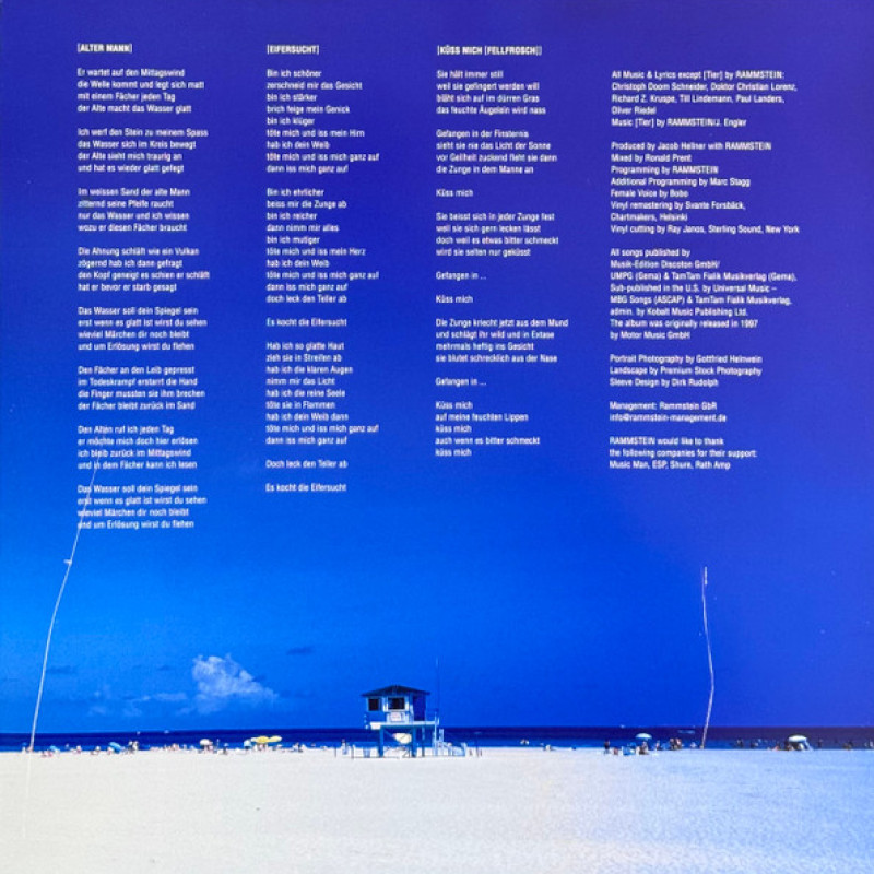 Вінілова платівка  Rammstein - Sehnsucht (Vinyl, LP, Album, Reissue, Remastered, Stereo)