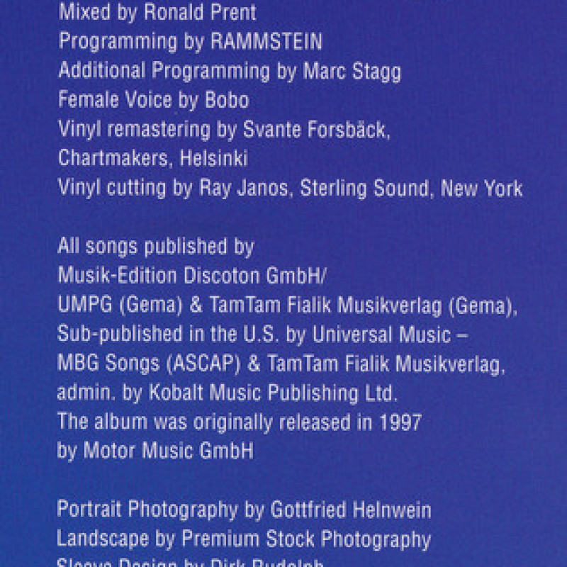 Вінілова платівка  Rammstein - Sehnsucht (Vinyl, LP, Album, Reissue, Remastered, Stereo)
