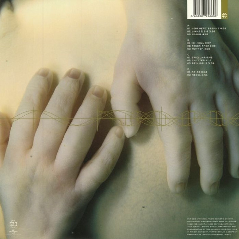 Вінілова платівка  Rammstein - Mutter (Vinyl, LP, Album, Reissue, Remastered, Stereo)