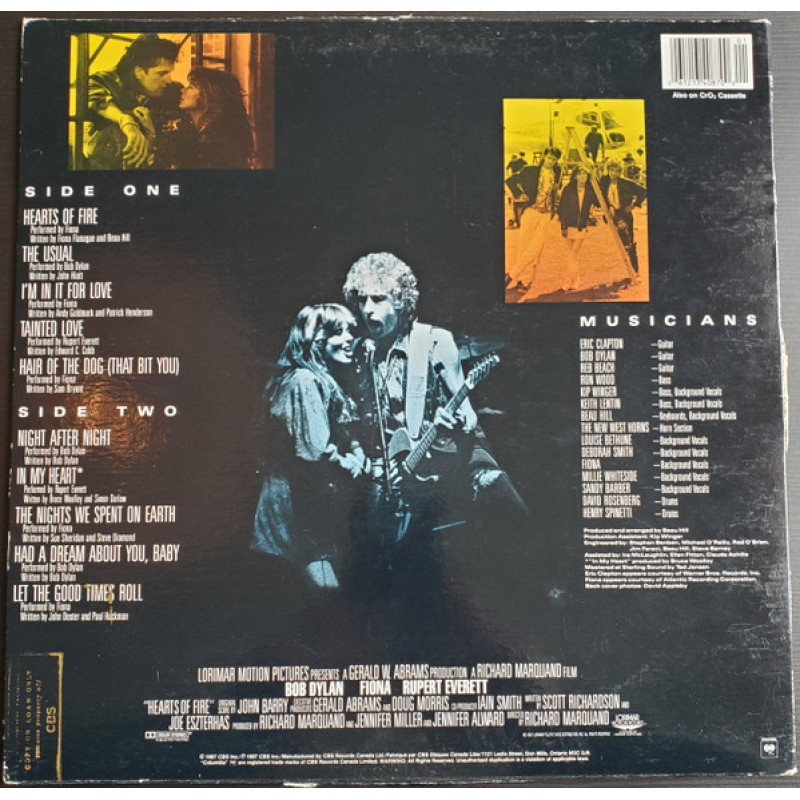 Various - Hearts Of Fire (Canada Sep 1987)