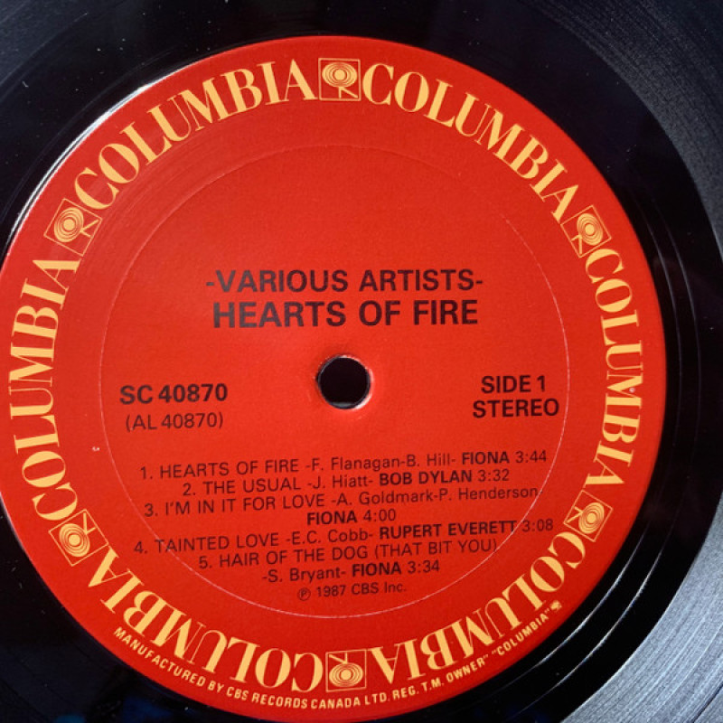 Various - Hearts Of Fire (Canada Sep 1987)