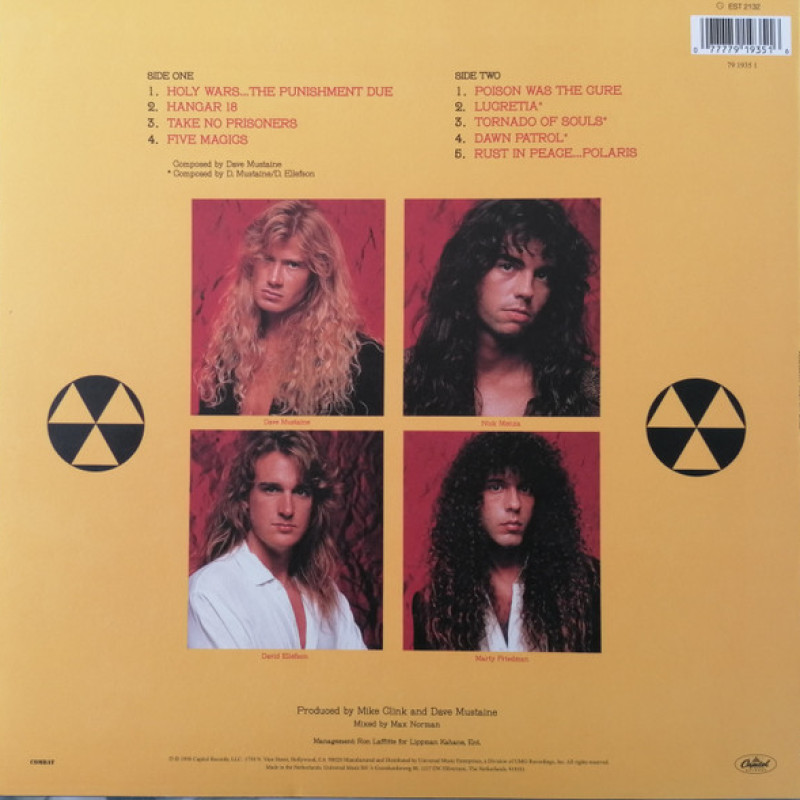 Вінілова платівка  Megadeth - Rust In Peace (Vinyl, LP, Album, Reissue)