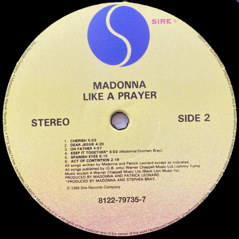 Madonna - Like A Prayer (Europe 2020)