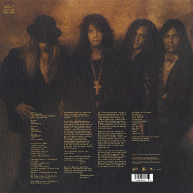 Вінілова платівка  Ozzy Osbourne - No More Tears (Vinyl, LP, Album, Reissue)