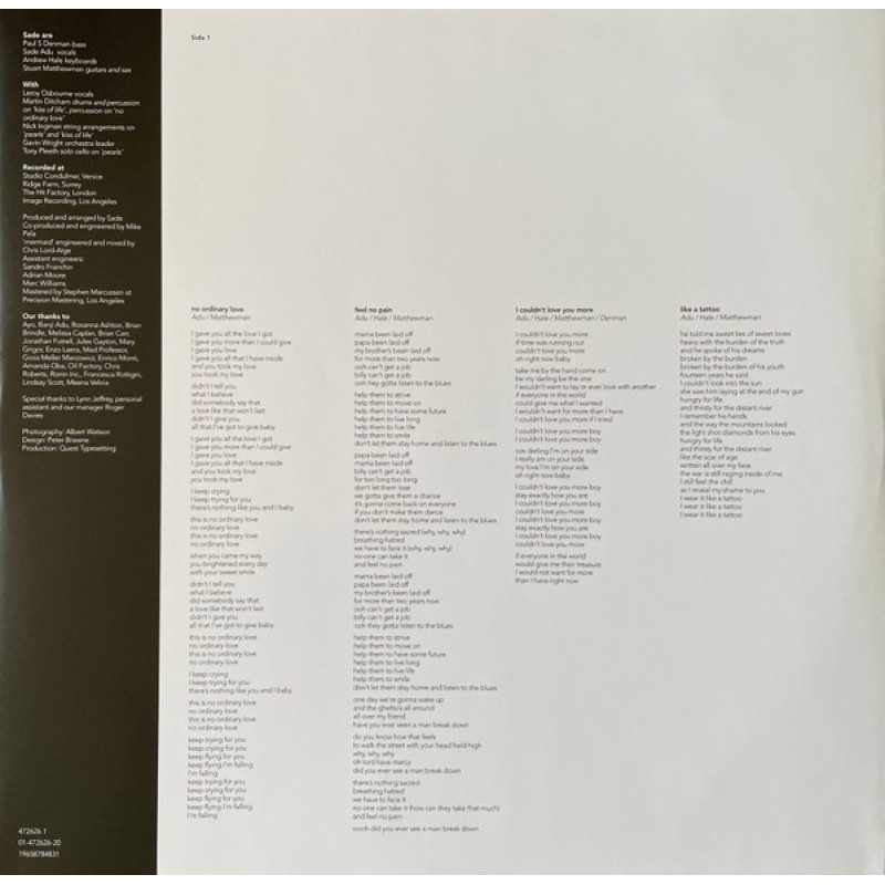 Sade - Love Deluxe (Europe 20 Sep 2024)