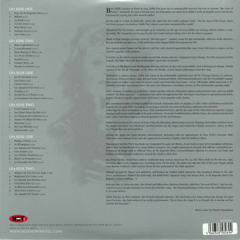Вінілова платівка  Edith Piaf - The Platinum Collection (Vinyl, LP, Compilation)