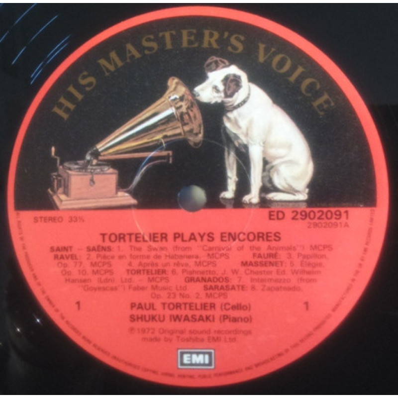 Paul Tortelier With Shuku Iwasaki - Plays Encores (UK)