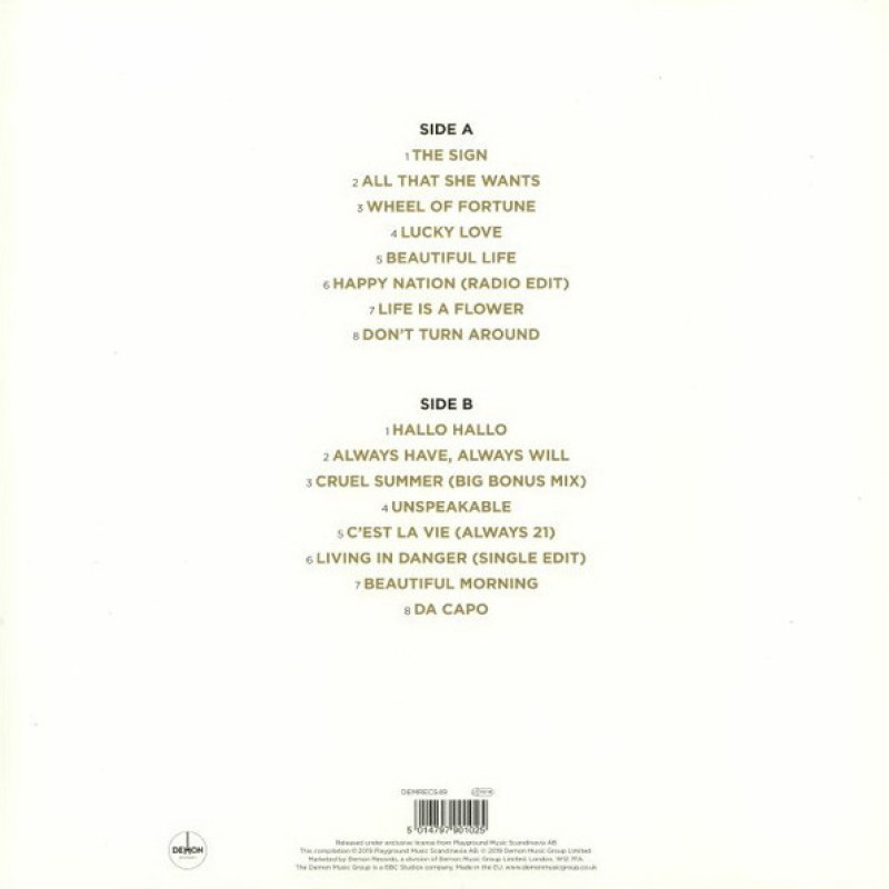 Ace Of Base - Gold (UK 11 Oct 2019)