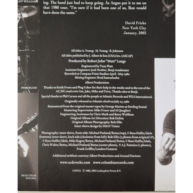 AC/DC - Back In Black (Europe 08 May 2009)