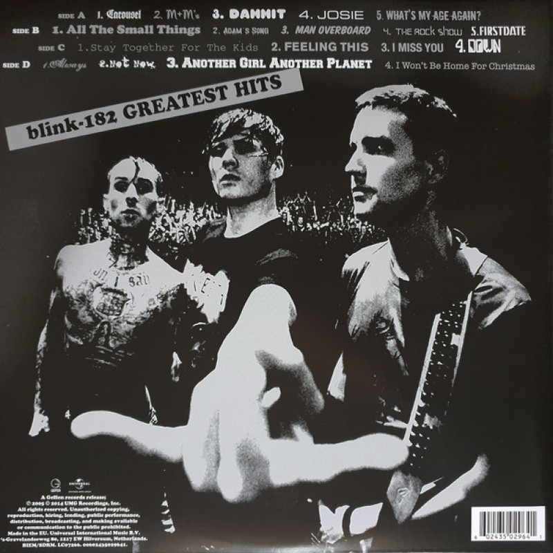 Вінілова платівка  Blink-182 - Greatest Hits (Vinyl, LP, Compilation, Reissue)