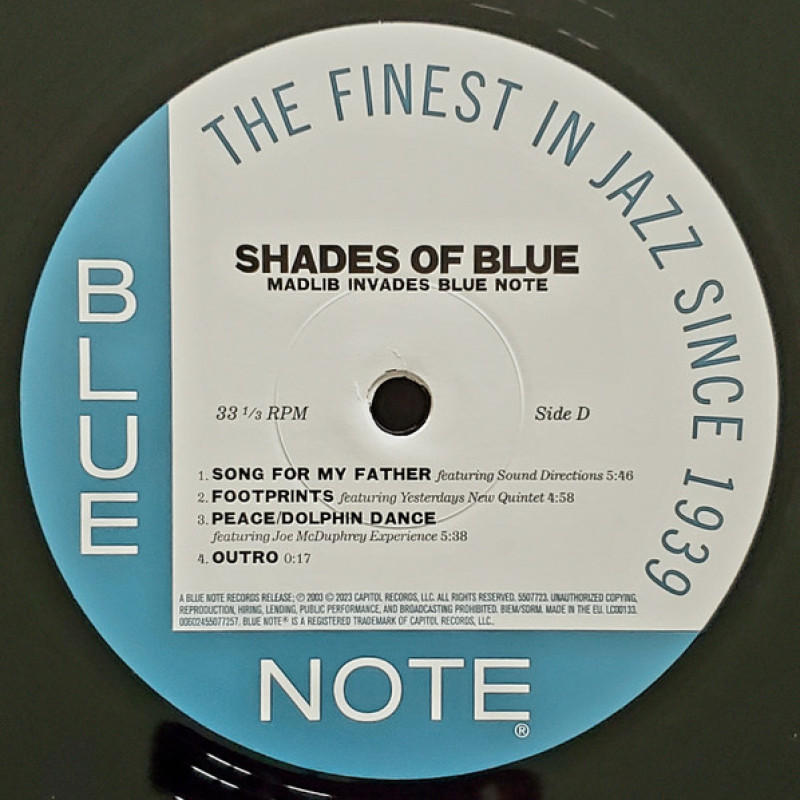 Вінілова платівка  Madlib - Shades Of Blue (Madlib Invades Blue Note) (Vinyl, LP, Album, Reissue, Stereo)