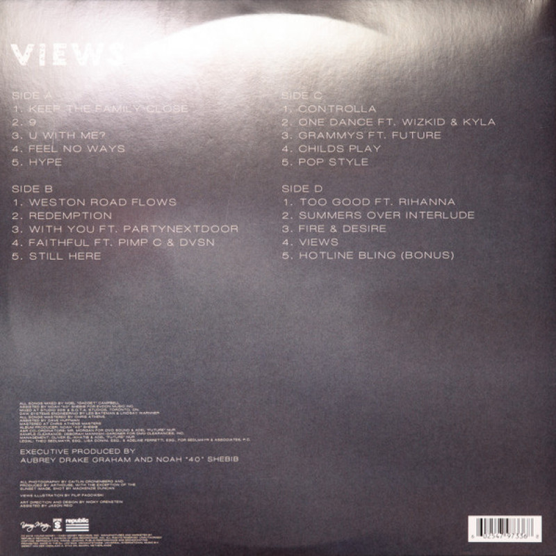 Вінілова платівка  Drake - Views (Vinyl, LP, Album, Stereo)