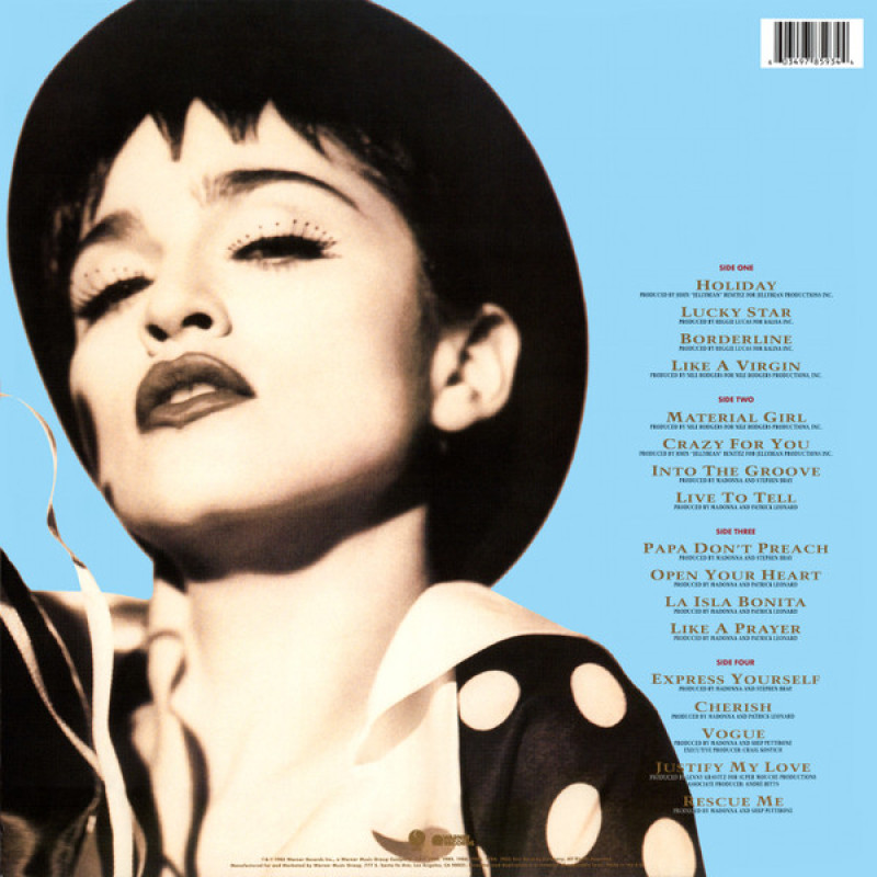 Вінілова платівка  Madonna - The Immaculate Collection (Vinyl, LP, Album, Compilation, Reissue, Repress)