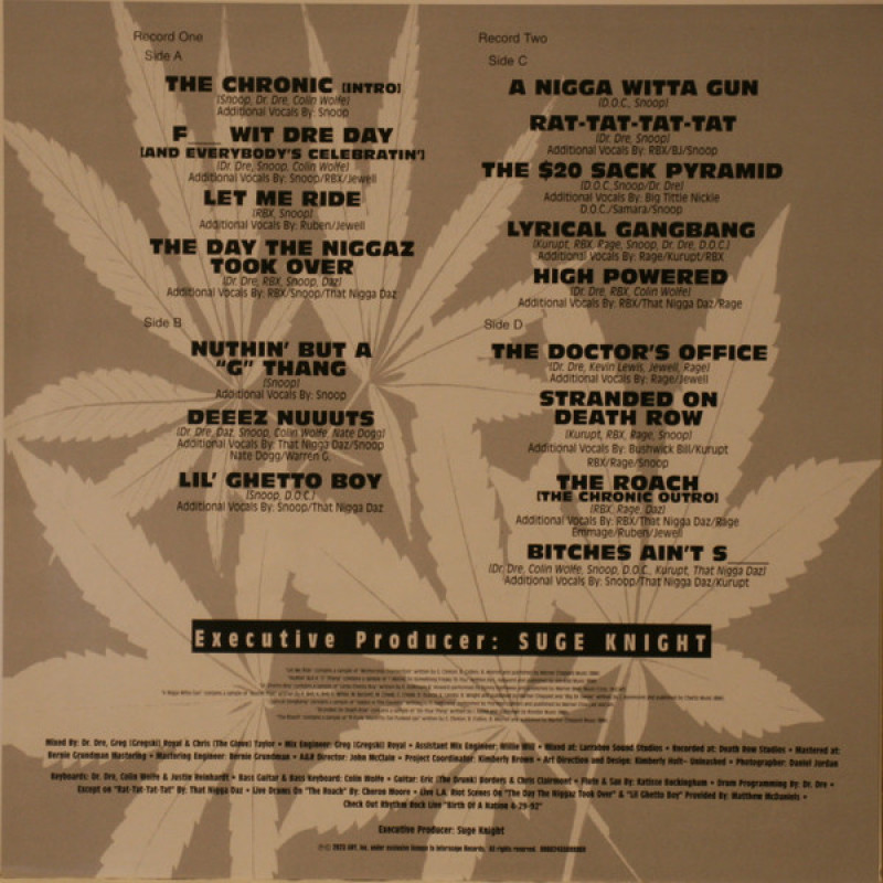 Вінілова платівка  Dr. Dre - The Chronic (Vinyl, LP, Album, Reissue, Repress)