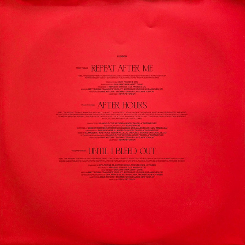 The Weeknd - After Hours (Europe 25 Sep 2020)