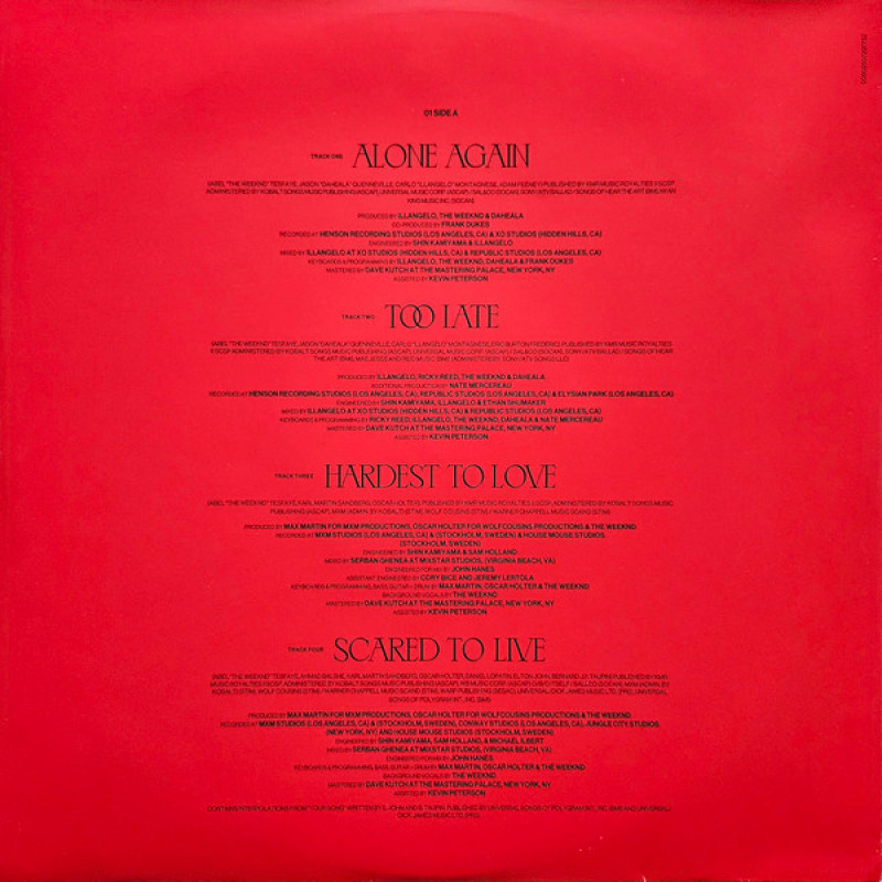 The Weeknd - After Hours (Europe 25 Sep 2020)