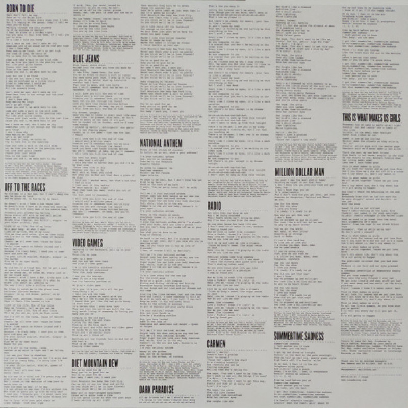 Lana Del Rey - Born To Die (UK, Europe & US)