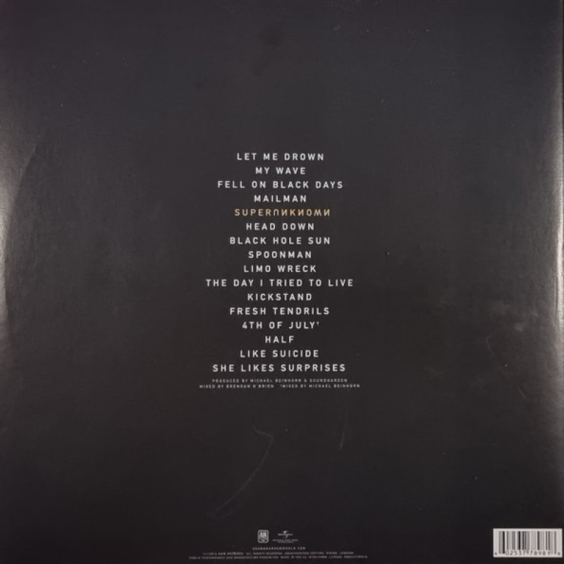 Вінілова платівка  Soundgarden - Superunknown (Vinyl, LP, Album, Remastered, Repress, Stereo)