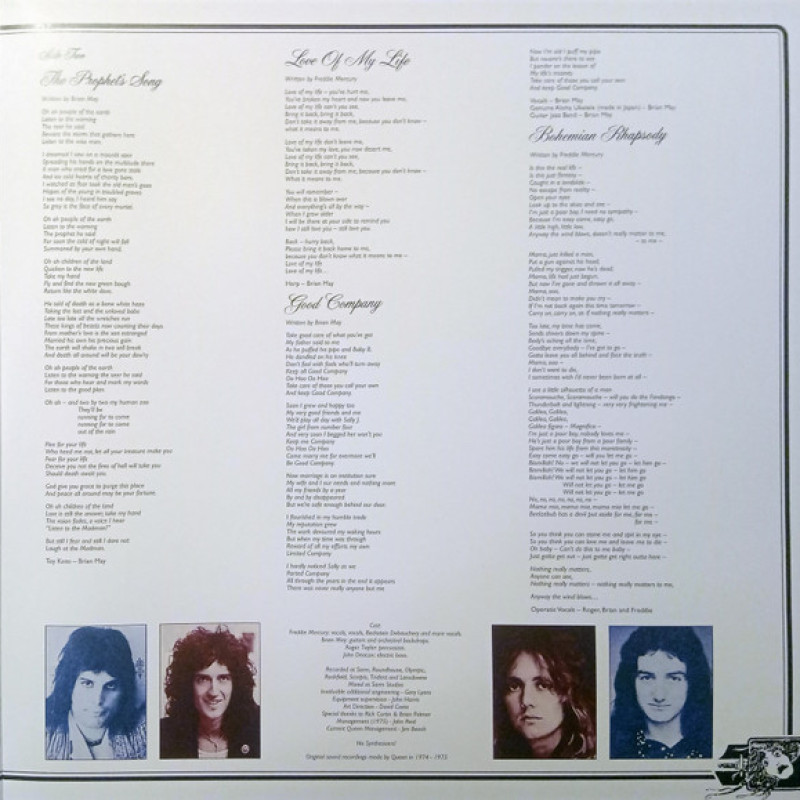 Вінілова платівка  Queen - A Night At The Opera (Vinyl, LP, Album, Reissue, Remastered, Repress, Stereo)