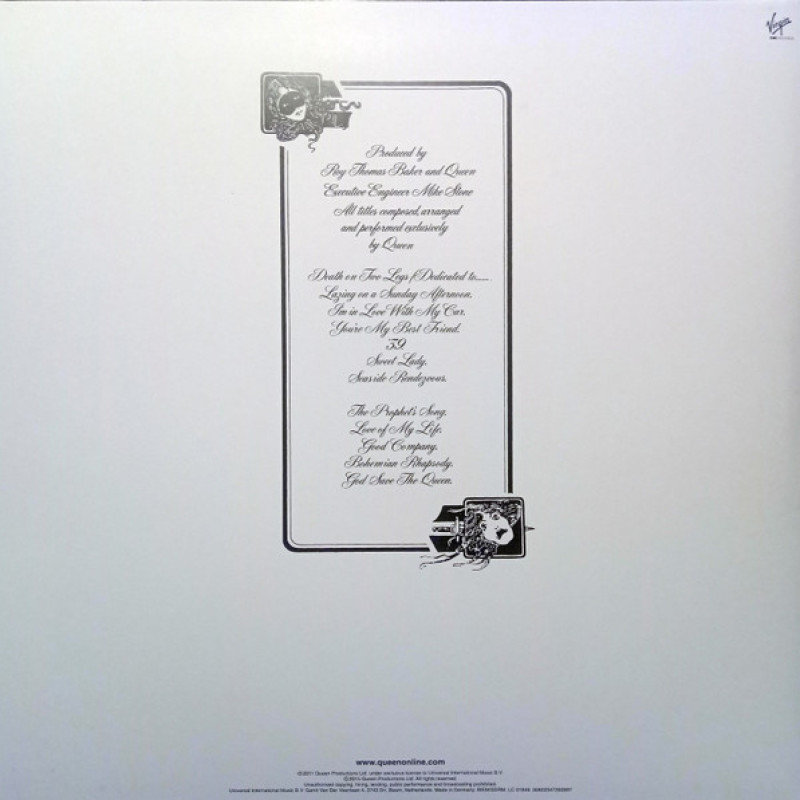 Вінілова платівка  Queen - A Night At The Opera (Vinyl, LP, Album, Reissue, Remastered, Repress, Stereo)