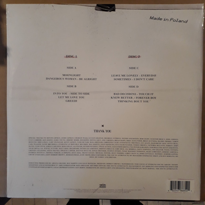 Вінілова платівка  Ariana Grande - Dangerous Woman (Vinyl, LP, Album, Reissue)