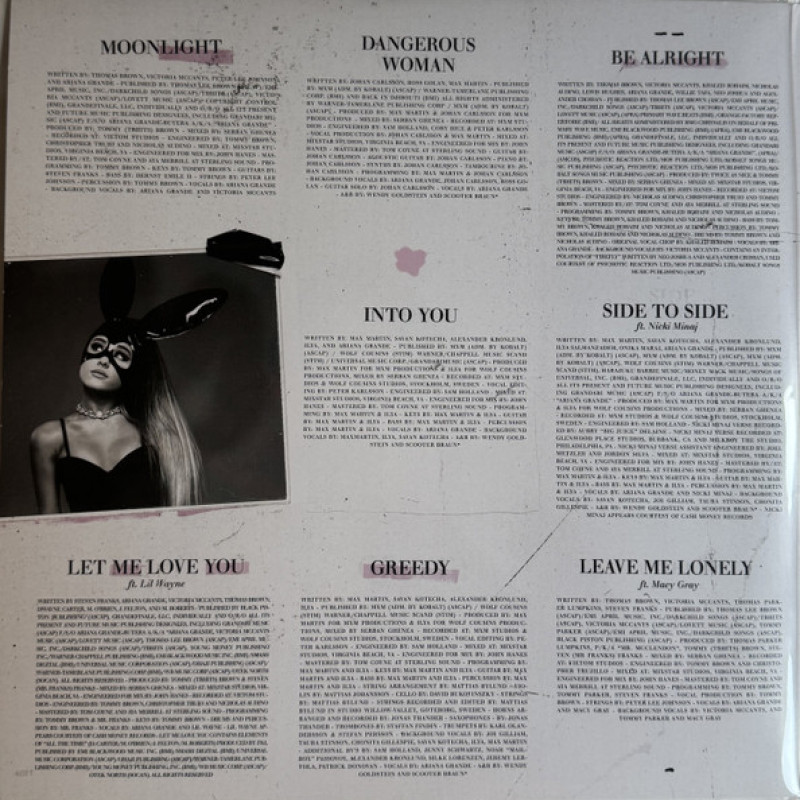 Вінілова платівка  Ariana Grande - Dangerous Woman (Vinyl, LP, Album, Reissue)