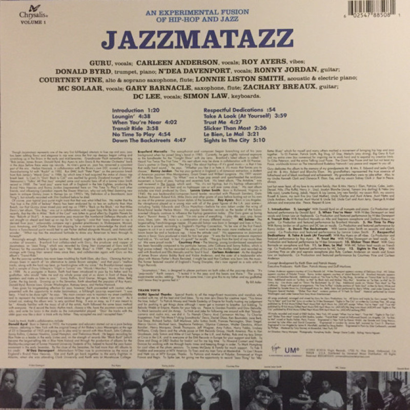 Вінілова платівка  Guru - Jazzmatazz (Volume 1) (Vinyl, LP, Album, Reissue)