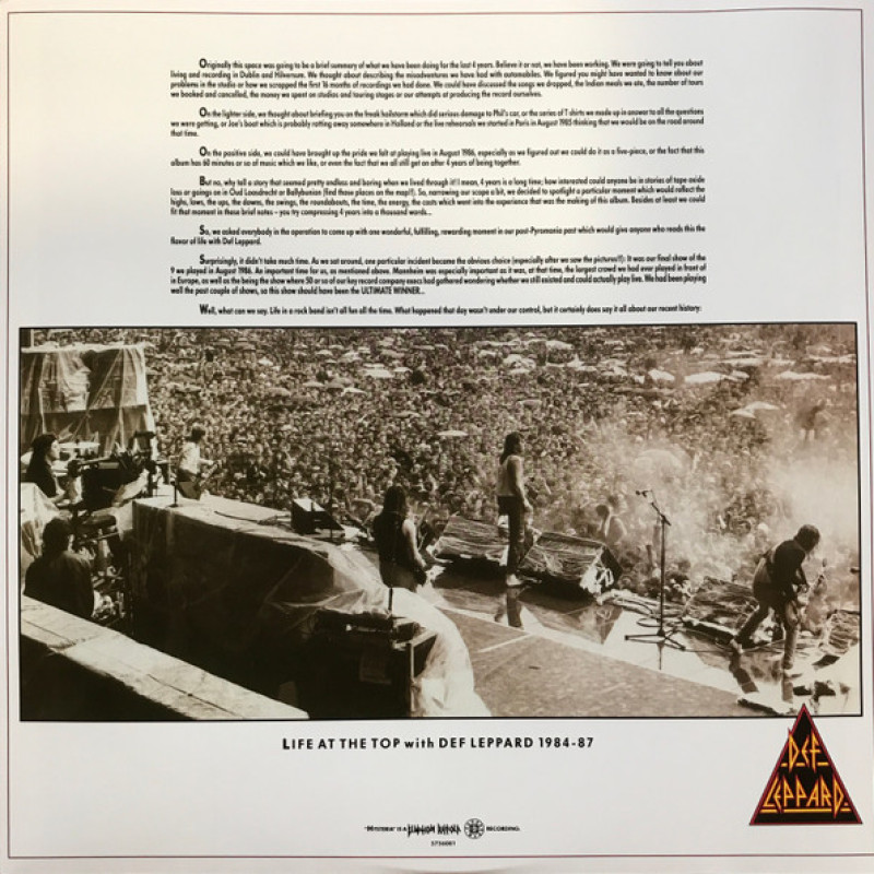 Вінілова платівка  Def Leppard - Hysteria (Vinyl, LP, Album, Reissue, Remastered)