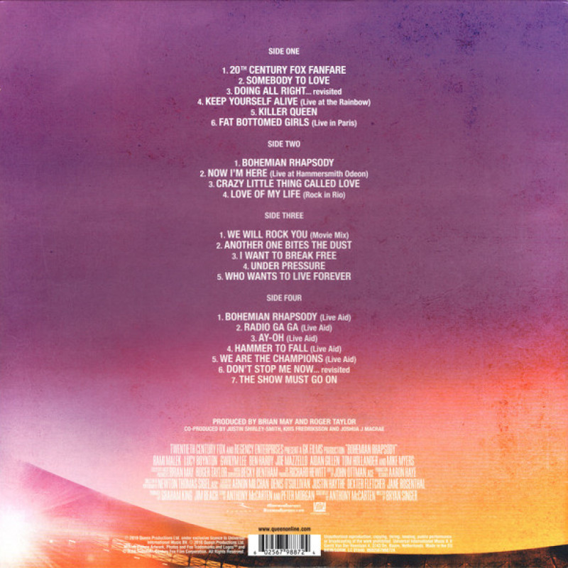 Queen - Bohemian Rhapsody (The Original Soundtrack) (Europe 08 Feb 2019)