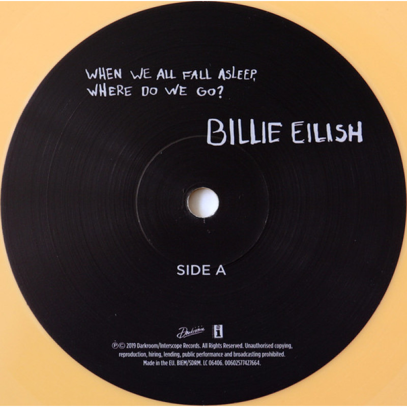 Billie Eilish - When We All Fall Asleep, Where Do We Go? (Europe 29 Mar 2019)