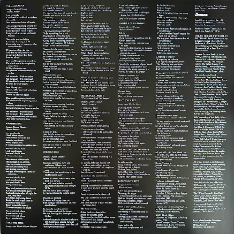 Вінілова платівка  Dream Theater - Images And Words (Vinyl, LP, Album, Limited Edition, Reissue, Repress, Stereo)