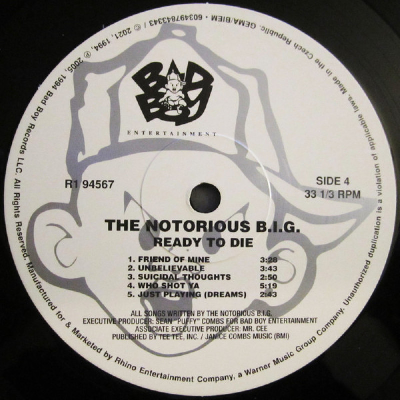Notorious B.I.G. - Ready To Die (Europe 08 Oct 2021)