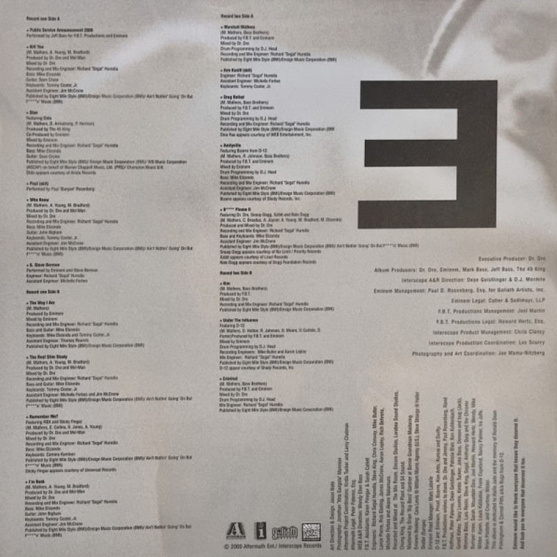 Вінілова платівка  Eminem - The Marshall Mathers LP (Vinyl, LP, Album, Reissue)