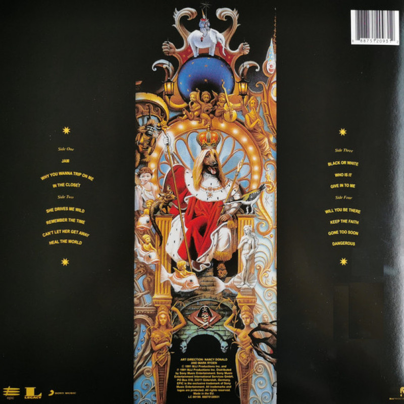 Вінілова платівка  Michael Jackson - Dangerous (Vinyl, LP, Album, Reissue)