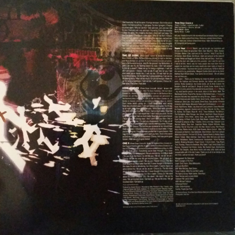 Вінілова платівка  Three Days Grace - One-X (Vinyl, LP, Album, Reissue)