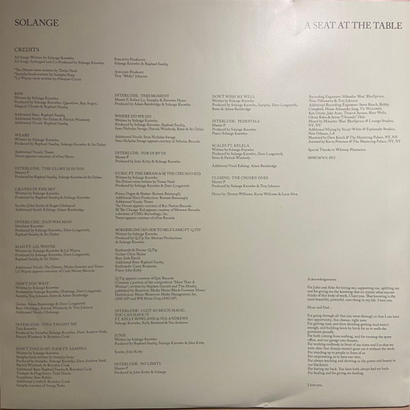 Вінілова платівка  Solange (2) - A Seat At The Table (Vinyl, LP, Album)