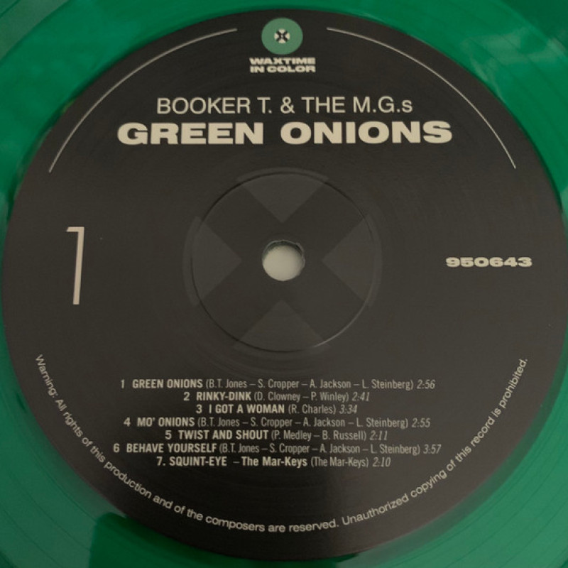 Вінілова платівка  Booker T & The MG's - Green Onions (Vinyl, LP, Album, Limited Edition, Reissue, Remastered)