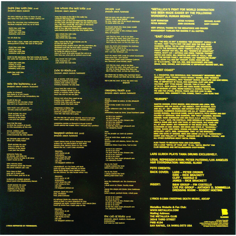 Metallica - Ride The Lightning (US 2023)