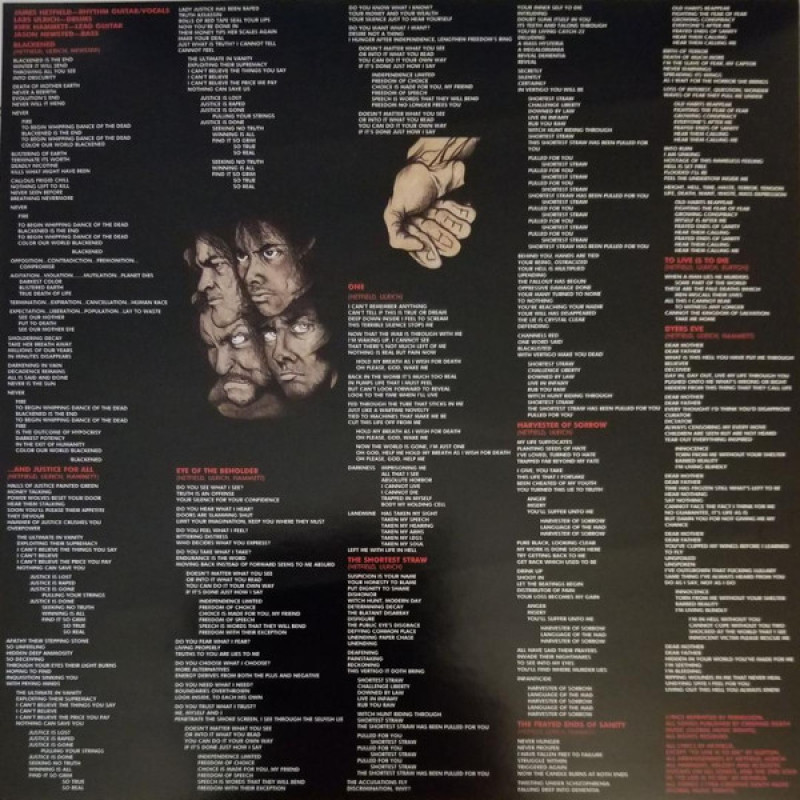 Вінілова платівка  Metallica - ...And Justice For All (Vinyl, LP, Album, Reissue, Remastered, Repress, Stereo)