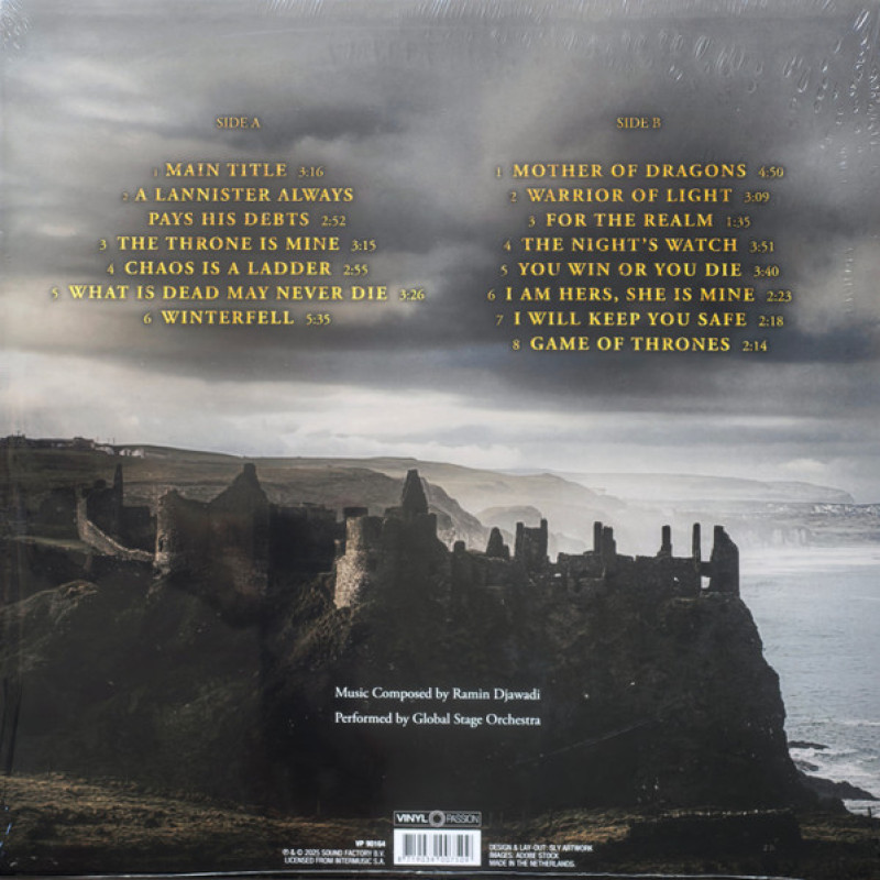 Вінілова платівка  Global Stage Orchestra - Plays Music From Game Of Thrones (Vinyl, LP, Album, Limited Edition)