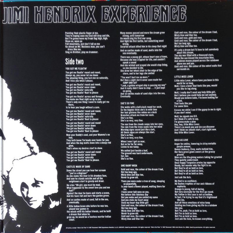 Вінілова платівка  The Jimi Hendrix Experience - Axis: Bold As Love (Vinyl, LP, Album, Reissue, Remastered, Repress, Mono)