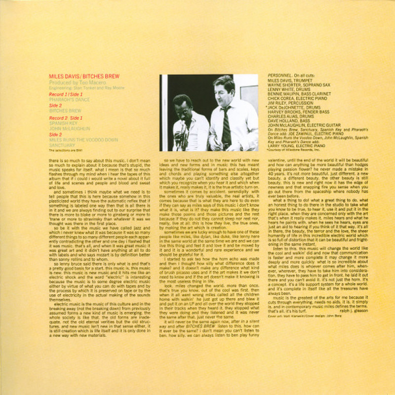 Вінілова платівка  Miles Davis - Bitches Brew (Vinyl, LP, Album, Reissue, Stereo)