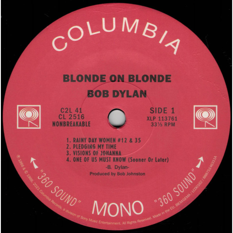 Bob Dylan - Blonde On Blonde (Europe 2021)