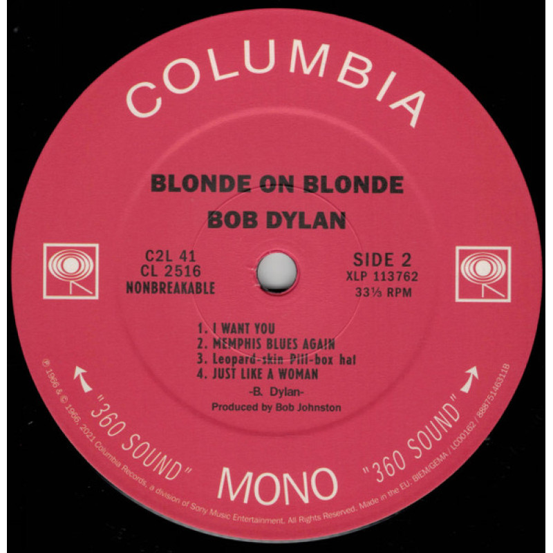 Bob Dylan - Blonde On Blonde (Europe 2021)